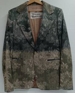 VIVIENNE WESTWOOD Vivienne Westwood 23010007-11621 tailored jacket green botanikaru pattern size 48 LL size corresponding 