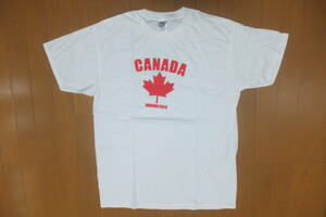 新品・未使用 【カナダ　ナイアガラの滝　半袖　 Tシャツ　XL (LL) 】 CANADA　白色×赤色