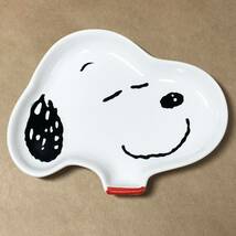 レア♪ PEANUTS SNOOPY スヌーピー ダイカット 皿 銘々皿 顔 フェイス プレート レトロ 陶器 小皿 5枚セット♪_画像8