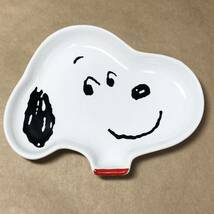 レア♪ PEANUTS SNOOPY スヌーピー ダイカット 皿 銘々皿 顔 フェイス プレート レトロ 陶器 小皿 5枚セット♪_画像5