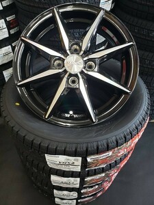 限定 2023年製 BRIDGESTONE BLIZZAK VRX2 155/65R14+TB-08 アルミ　4本送料込49900円 (ブラポリ) タント ワゴンR N-BOX スペーシア ムーヴ