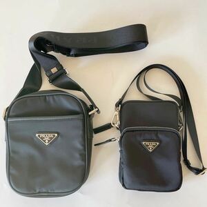 【ほぼ未使用 美品】PRADA プラダ ショルダーバッグ ナイロン 斜め掛け 黒 ブラック ブランドバッグ 鞄 カバン かばん バッグ まとめ売り