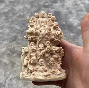 十八羅漢 仏教美術 仏像 仏教工芸品 木彫り 手職人手作り 美術品 精密雕刻