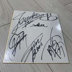 Art hand Auction シャ乱Q メンバー 直筆サイン色紙 つんく 他, タレントグッズ, サイン