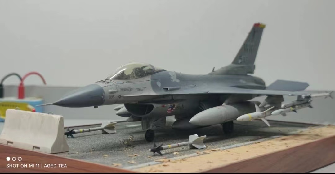 1/48 منتج نهائي من طراز F-16CJ أمريكي تم تجميعه ورسمه, نماذج بلاستيكية, الطائرات, منتج منتهي