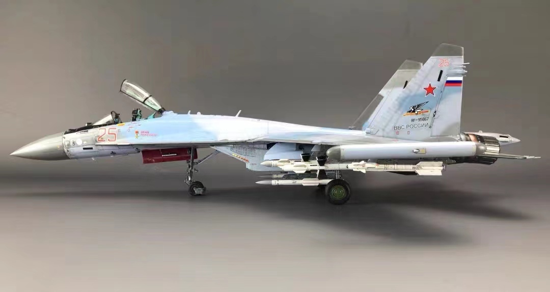 1/48俄罗斯空军苏-35拼装涂装完成品, 塑料模型, 飞机, 完成的产品