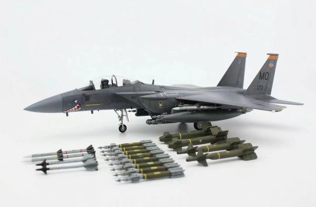 1/72 Producto terminado ensamblado y pintado del F-15E de la Fuerza Aérea de EE. UU., Modelos de plástico, aeronave, Producto terminado