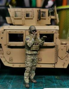 1/35 手塗り アメリカ軍兵士 喫煙状態 完成品 