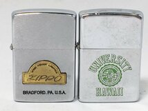 ZIPPO ジッポー 4点おまとめ オイルライター 1987×2 1988 1998 REPLICA ZIPPO 1935-1936 wind proof ハワイ大学 バリアント ジャンク_画像3