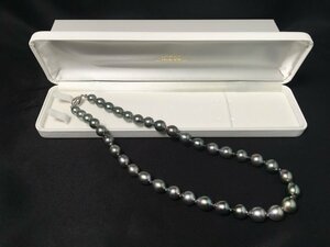 黒蝶真珠 バロックパール 本真珠 真珠 タヒチ真珠 ネックレス グレー系 パール 約9.5mm～12.3mm