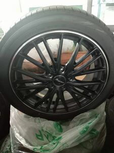 【中古美品】タイヤホイールセット ホットスタッフ プレシャス アスト M1 18インチ 7j +48 ダンロップ ルマンV 225/45R18 LE MANS V