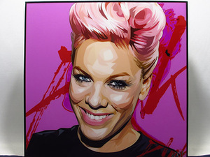 Art hand Auction [Nouveau N°292] Panneau Pop Art ROSE, Ouvrages d'art, Peinture, Portraits