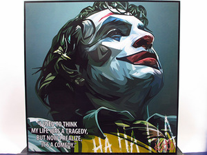 Art hand Auction 【新品 No 314】ポップアートパネル ジョーカー Joker アーサーフレック 映画, 美術品, 絵画, 人物画