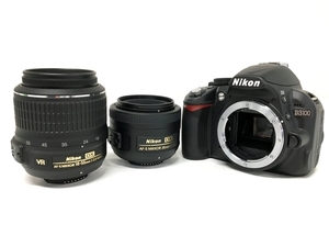 Nikon D3100 ボディ ダブル レンズ セット デジタル 一眼レフ カメラ 趣味 撮影 中古 F8413699