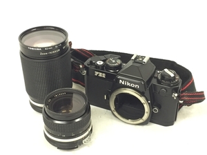 NIKON FE2 一眼レフ フィルムカメラ レンズ 2本付 カメラ ニコン ジャンク G8371144