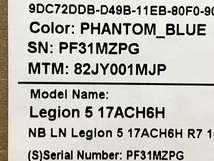 LENOVO Legion 560 82JY001MJP ゲーミング ノート パソコン AMD Ryzen 7 5800H 16GB SSD 1.0TB RTX3060 17.3インチ Win11 中古 T8246345_画像9