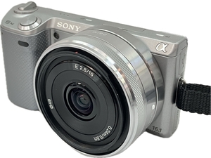 SONY α NEX-5N / SEL16F28 / SEL1855 ミラーレス一眼 カメラ ダブルレンズキット シルバー ソニー アルファ ジャンク C8444929