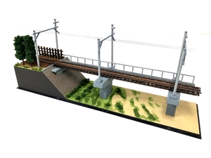 メーカー不明 ジオラマ 鉄道橋 レール幅約27mm 模型 ジャンク O8471619
