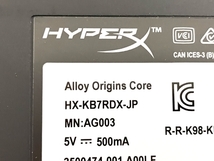 HYPERX AG003 ALLOY ORIGINSCORE ゲーミングキーボード PC周辺機器 中古 O8480746_画像9