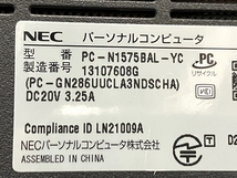 NEC PC-N1575BAL-YC ノートPC 11th Gen i7-1165G7 @2.80GHz 16GB SSD 512GB 15.6インチ Windows 11 Home ジャンク T8279944_画像9