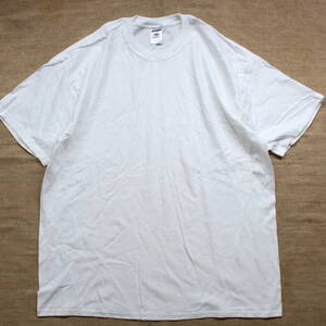 90-00s 新品デッドストック JERZEESヴィンテージTシャツ XLサイズ ヘビーウェイト コットン ビンテージ 無地 白T USA アメリカ 古着