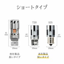 【HID屋】T20 S25 LED ウインカー アンバー 1800lm 12V/24V 明るい ステルス ハイフラ防止抵抗内蔵 ショートタイプ 無極性 車検対応_画像9