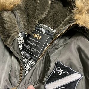 廃盤 2017'AW 限定 ナンバーナイン NUMBER (N)INE ALPHA アルファ 別注 N-3B フライトジャケット Flight JACKET LIMITED 新品 OD L ¥46,200の画像10