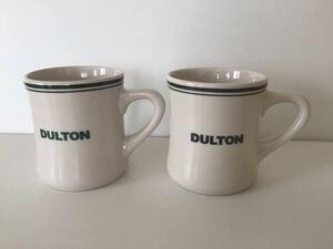 DULTON(ダルトン)ビッグマグカップ /ブラウン&グリーンロゴ/BIG MUG/2個セット