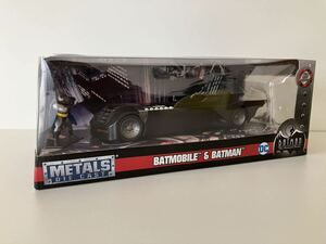 BATMOBILE&BATMAN(バットマン&バットモービル)ダイキャストミニカー・フィギュア付き/アニメ/アメコミ/DCコミック/JADATOYS