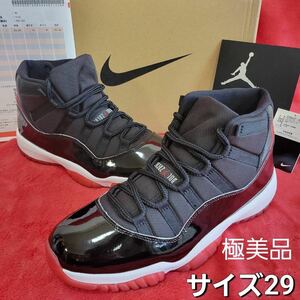 【希少29センチ】美品　ナイキ　エアジョーダン11 ブレッド NIKE　AIR JORDAN11 retro bred ブルズカラー　黒赤