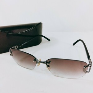 ★美品 Salvatore Ferragamo フェラガモ サングラス メガネ 眼鏡 ブラック 1148 502 60□16 135 ヴィンテージ ケース付き S49 