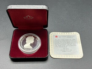 ★極美品 Royal Canadian Mint カナダ 1ドル 銀貨 SILVER シルバー500 国立公園 100周年 ヘラジカ エリザベス コレクション ケース付 S210