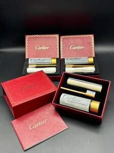 ★美品 Cartier カルティエ クリーニングキッド 3個セット メンテナンス ジュエリー用 アクセサリー 洗浄ジェル S117