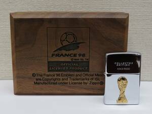 ☆1円スタート☆未使用保管品 ZIPPO ジッポー サッカーワールドカップ 1998年 フランス大会 W杯 ライター 人気 コレクターズ