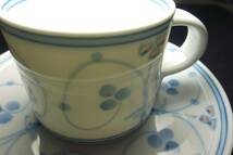 1779年 創業（安永八年）　白山陶器　手描き　コーヒーカップ＆ソーサー　陶磁器研究_画像5