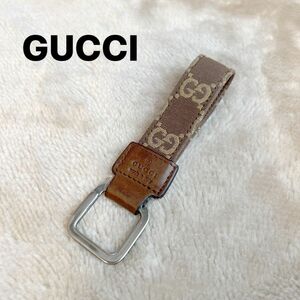 【本日限定価格】【USED】 グッチ GUCCI キーホルダー GGキャンバス キーリング 美品