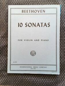 楽譜（中古）ベートーヴェン：ヴァイオリン・ソナタ 10曲集　10 SONATAS FOR VIOLIN AND PIANO