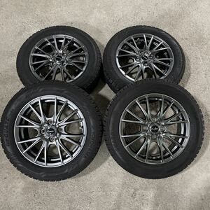 1円スタート 15インチ 5.5J +45 PCD100 YOKOHAMA ヨコハマ アイスガードIG60 185/60R15 Exceeder 6〜８部山 バリ溝 タイヤホイールセット