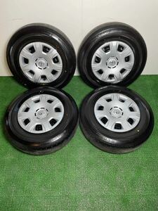 新車外しトヨタ 200系 ハイエース 195/80R15 新品ホイールキャップ付きBRIDGESTONE ECOPIA 15インチ PCD139.7/6H 製造2023年