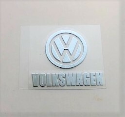 新着限定品　簡単に貼り付けできる　　W　VOLKSWAGEN 　アルミ　ステッカー　３ｃ