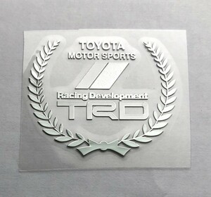 新着限定品　簡単に貼り付けできる　TOYOTA MOTOR SPORTS Racing Development 　TRD ロゴマーク　アルミ　ステッカーA