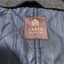 タケオキクチ 【紳士の一着】TAKEOKIKUCH コート 黒色 ブラック サイズ2 M位 ライナー付き_画像5