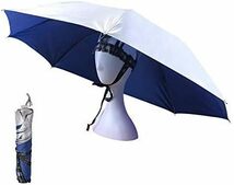 OMUKYかさぼうし 折りたたみ かぶる傘 uvカット レジャーハット 釣り傘 日傘 アンブレラハット 紫外線対策 両手解放可 折_画像1