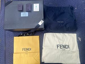 1円スタート FENDI PRADA 空箱 紙袋 まとめ ブランド 布袋 フェンディ プラダ 包装 タグ