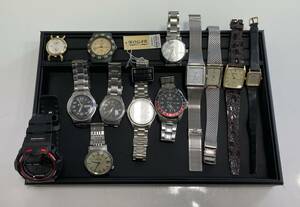 1円スタート！ブランド　ジャンク扱い 腕時計 まとめて 12点 SWATCH/Audi/PW/BULOVA/renoma/CYBEAT/LAMADA/ROGAR/SEIKO/VEGA/VOKEN など