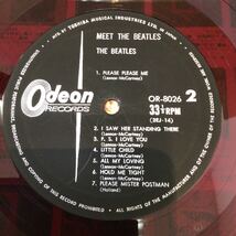 ビートルズ「meet the beatles」邦LP 1967年 東芝音工 モノラル Odeon 赤盤 ペラジャケ_画像7