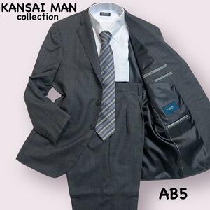 KANSAI MAN collection　シングルスーツセットアップ　グレー　チェック　山元寛斎　KANSAI YAMAMOTO　AB5