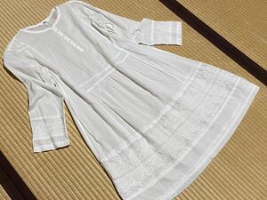  Uniqlo * long tunic long sleeve white race * size S