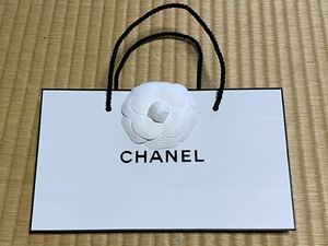 中シャネルCHANELショップ袋手提げ紙袋 お花付き◆持ち帰りのみ★30