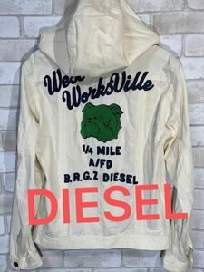 【DIESEL】希少　ディーゼル　フーディ　ライダース　ジャケット　トップス